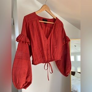 House of Harlow 1960 Puffy Sleeve Top